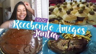 VLOG Recebendo Amigos  Jantar  Arrumação  Comidinhas  Canal da Amanda [upl. by Elleynad]