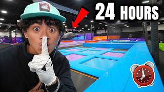 24 HOUR OVERNIGHT CHALLENGE in TRAMPOLINE PARK MINI GOLF [upl. by Anirtruc]