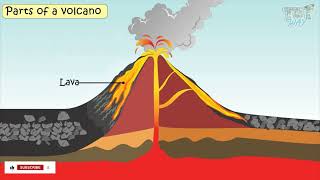 Volcano  Parts of Volcano  Science [upl. by Yelyab569]