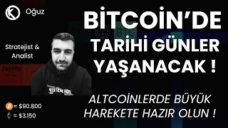 Bitcoinde Tarihi Günler Yaşanacak   Altcoinlerde Büyük Harekete Hazır Olun   Son Durum [upl. by Kire]