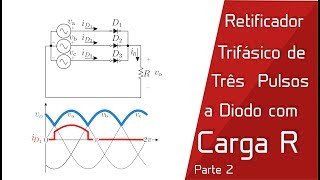 Parte 2  Retificador Trifásico de Três Pulsos com Carga R [upl. by Llednew462]