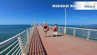 Il pontile di Marina di Massa Mare Spiaggia e vista sulle Alpi Apuane [upl. by Camille]