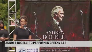 Andrea Bocelli making tour stop in Greenville [upl. by Rammus]