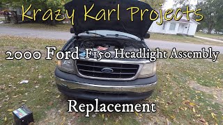 2000 Ford F150 Headlight Replacement [upl. by Wolfie924]