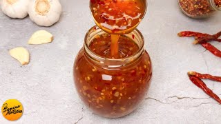 10 minutes Sweet Chilli Sauce Recipe with Cheap Ingredients but perfect taste Garlic Chilli Sauce [upl. by Kcirrem]