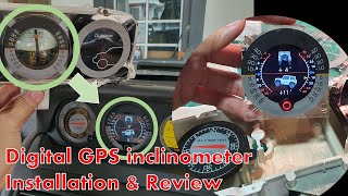 Digital GPS Inclinometer AUTOOL X95 installation on Pajero V34 [upl. by Cormick]