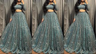 Best lehenga design for parties Beautiful lehnga choli design trendswithmonika [upl. by Bolen]