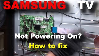 Samsung LED Flat Screen TV Repair  Wont turn on no power  How to Fix [upl. by Siddon]