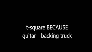 t square BECAUSE ｽｸｴｱ ﾋﾞｺｰｽﾞ ｷﾞﾀｰ guitar backing track [upl. by Ahtnicaj369]