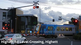 Highett Rd Level Crossing Highett  Melbourne Metro Railway Crossing [upl. by Seften]