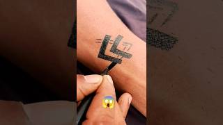 How to draw simple tattoo design at home shorts trending tattoodesign ytshorts [upl. by Quiteria]