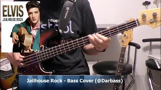 Elvis Presley Jailhouse Rock  Bass Cover 🎧 of original version in Esdur with bass tabs [upl. by Neeneg]