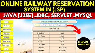 Online Railway Reservation in java  Train Ticket Reservation System in JSP [upl. by Kaela233]