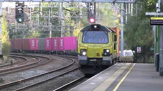 Trains at Atherstone Station short visit on Fri 11th Oct 2024 [upl. by Auqemahs887]