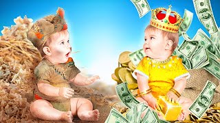 RICH BABY VS BROKE BABY  Funny Rich Family VS Poor Family Moments By 123 GO Like [upl. by Ylevol]