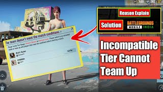 Incompatible Tier Cannot Team Up  How To Fix Incompatible Tier Cannot Team Up In BGMI [upl. by Randa]