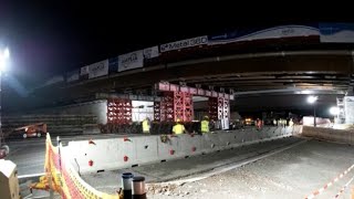 Autostrada A4 Bergamo una notte di lavori per il nuovo ponte di Dalmine [upl. by Cristionna]