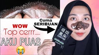 MASKER KOMEDO  cabut komedo dengan black mask Bioaqua [upl. by Irehj]