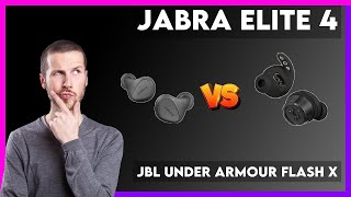 Jabra Elite 4 vs JBL Under Armour Flash X Comparison [upl. by Asirret]