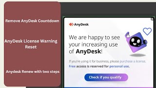 Remove AnyDesk Countdown I AnyDesk License Warning Reset I Anydesk Renew with two steps [upl. by Ranee589]