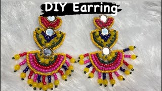 How To Make Seed Bead Earrings  DIY Earrings  Crafterfarhatali [upl. by Htebaile]