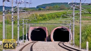 Austria Fast trains 160 kmh  200 kmh  230 kmh  Westbahn  Wienerwaldtunnel Westportal 4K [upl. by Akeemahs]