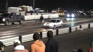 J32A2 V6 Civic first run down drag strip [upl. by Lain]