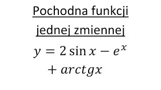 Pochodna funkcji jednej zmiennej cz2 Zadanie z rozwiązaniem [upl. by Beilul]