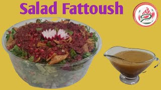 Fattoush Salad Healthy Arabic Recipe [upl. by Gilburt]