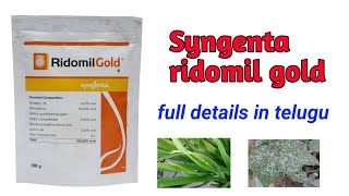 syngenta ridomil gold full details in telugu  ridomil gold fungicide  by hmr TELUGU AGRICULTURE [upl. by Alphard]