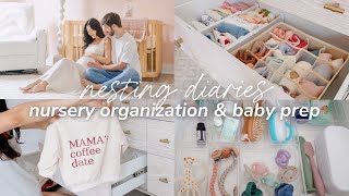 🧺 Nesting Diaries  Nursery Organization amp Prepping for Baby as a First Time Mom [upl. by Handler]