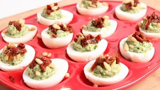 Italian Deviled Eggs Recipe  Laura Vitale  Laura in the Kitchen Episode 926 [upl. by Nilyak]