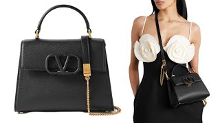 Valentino Garavani VSLING mini texturedleather shoulder bag [upl. by Cohin804]