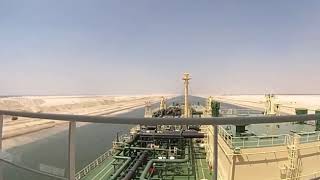 Timelapse LNG Carrier Transiting the Suez Canal [upl. by Jamie]