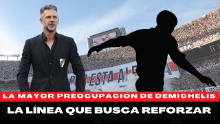 La mayor preocupación de Demichelis  La línea que quiere reforzar River si o si en el mercado [upl. by Ahsiemaj]