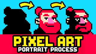 Easy Pixel Art Portrait Tutorial [upl. by Dola]