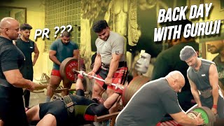 INDIA KI HEAVIEST BENCH PRESS LAGA DI 😳 POWERTRAINING BACK WORKOUT WITH GURUJI 🥇 [upl. by Sineray]