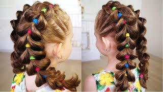 Bright braids Hairstyle for girl Pull Through Braid Tutorial [upl. by Leuqer193]