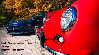 Porsche 356 Speedster versus 718 Spyder [upl. by Margi331]