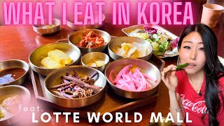 What I eat in Korea  Lotte World Mall [upl. by Geffner854]