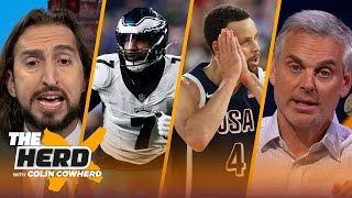 Stephen Curry leads USA to Gold LeBron James is Olympics MVP Jets won’t trade Reddick  THE HERD [upl. by Postman832]