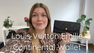 Louis Vuitton Emilie Continental Wallet Review [upl. by Delores706]