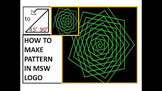 MSW logo tutorialMSW LOGO pattern commandsRepcount commandLogo commands for class 3 amp 4 [upl. by Nnayd811]