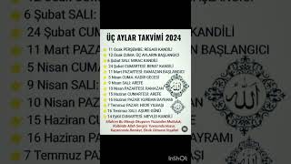 Üç Aylar Takvimi 2024 Bismillahirrahmânirrahîm [upl. by Kevon]