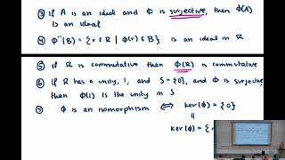 Abstract Algebra Lecture 27 ring homomorphism [upl. by Assirralc]