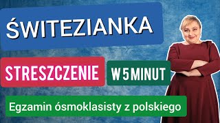 Świtezianka streszczenie na egzamin ósmoklasisty w 5 minut tutaj nawet mniej Plus pytanie w opisie [upl. by Adriaens671]