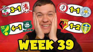 MY CHAMPIONSHIP WEEK 39 SCORE PREDICTIONS [upl. by Edlihtam]