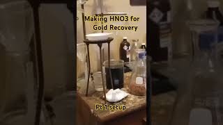 Making hno3 from kno3 metal and h2so4 forfun diy chemistry nitricacid goldrecovery hno3 crazy [upl. by Claud]