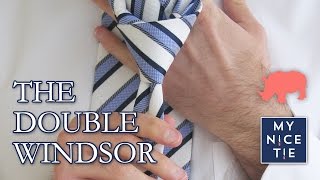 How to Tie a Tie The BEST Video to Tie a Double Windsor Knot slowbeginner [upl. by Ttemme]