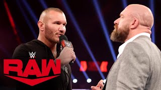 Randy Orton wants Triple H to meet him in the ring Raw Jan 11 2021 [upl. by Derdle]